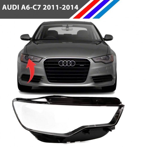 Audi A6 - C7 Ön Sağ Far Camı Tırnaklı 2011 - 2014