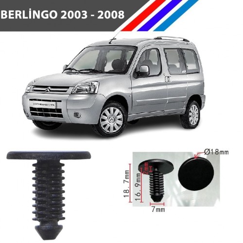 Berlingo Davlumbaz Döşeme Çok Amaçlı Klips