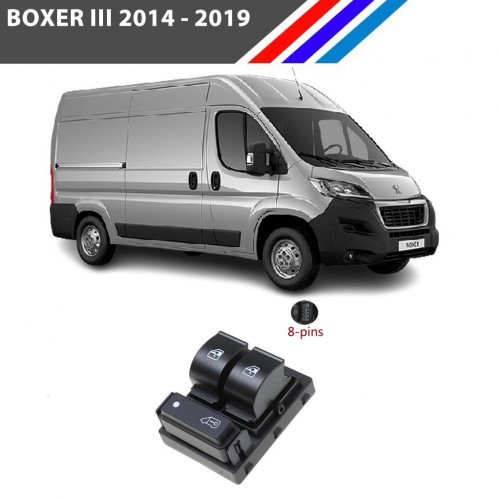 Boxer 3 Cam Açma Kumanda Düğmesi Sol Taraf 8 Pin 2014 - 2019