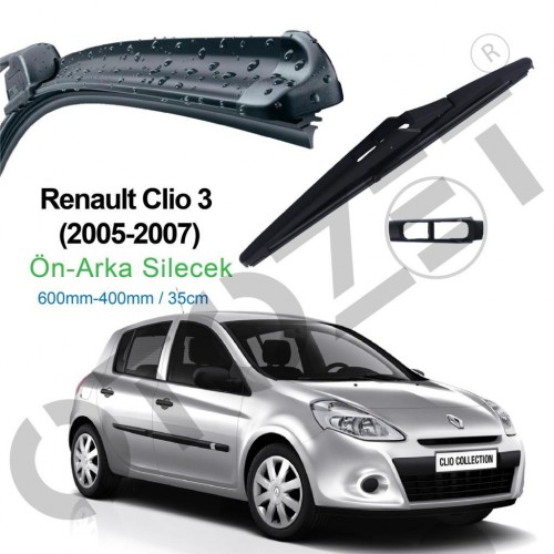 CLİO 3 ARKA ÖN SİLECEK SÜPÜRGESİ TAKIM 05-07