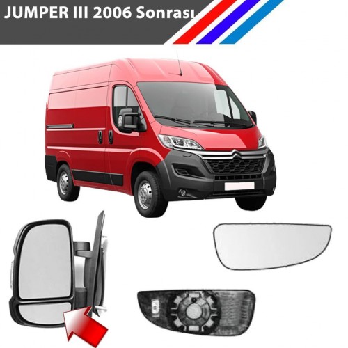 Citroen Jumper Sol Dış Ayna Alt Küçük Camı Sürücü Tarafı Mekanik Tip 2006 Sonrası