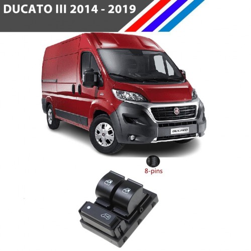 Ducato 3 Cam Açma Kumanda Düğmesi Sol Taraf 8 Pin 2014 - 2019