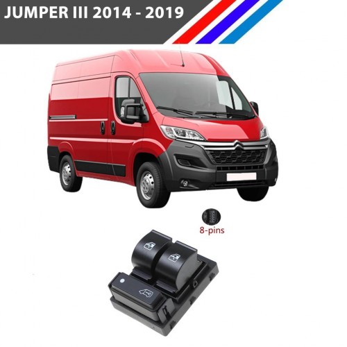 Jumper 3 Cam Açma Kumanda Düğmesi Sol Taraf 8 Pin 2014 - 2019