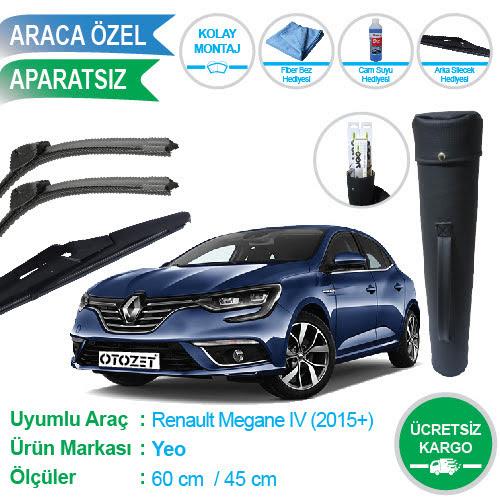 Megane 4 Kasa Ön ve Arka Silecek Süpürge Seti Çanta Hediyeli