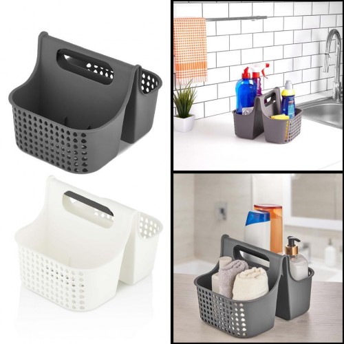 Mutfak - Banyo İçin İki Bölmeli Çok Amaçlı Düzenleyici Sepeti