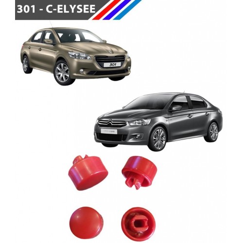 OTOZET 301 - C-Elysee El Fren Düğmesi Buton Kırmızı Renkli Yan Sanayi