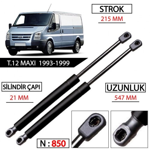 OTOZET-A0013 Transit T12 Maxi Bagaj Amortisörü Sağ Sol Takım1993 - 1999