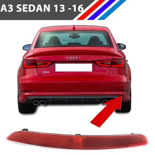OTOZET Audi A3 Sedan Arka Tampon Reflektörü Sağ Taraf 2013 - 2016