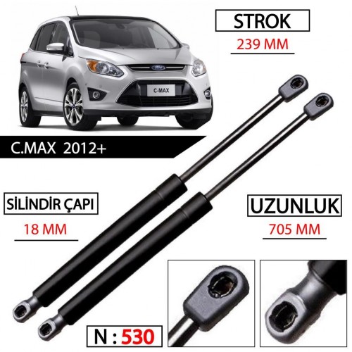 OTOZET C-Max Bagaj Amortisörü Sağ Sol Takım 2012 Sonrası