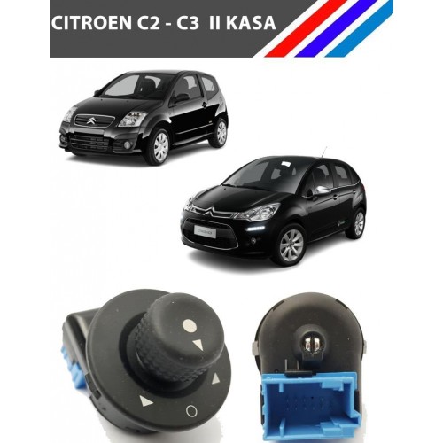 OTOZET Citroen C2 - C3 Dış Dikiz Ayna Kumanda Düğmesi 6545KS