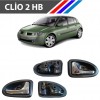 OTOZET Clio 2 Hatchback Kasa İç Açma Kolu Arka Taraf 2 Adetli Sağ Ve Sol Takım Parlak Krom Detaylı