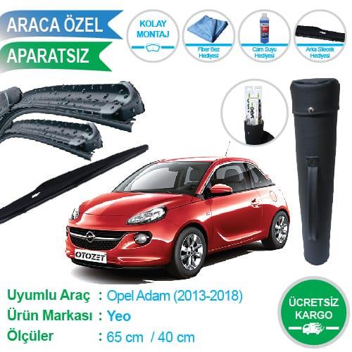 OTOZET Opel Adam Ön - Arka Silecek Süpürge Seti Çanta Hediyeli