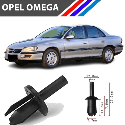 OTOZET Opel Omega Davlumbaz Klipsi 100 Adetli Paket