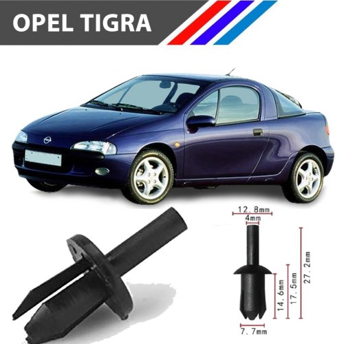 OTOZET Opel Tigra Davlumbaz Klipsi 50 Adetli Paket