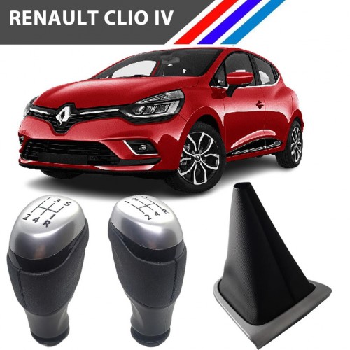 OTOZET Renault Clio 4 5 İleri Vites Topuzu Mat Krom Detaylı Ve Körüğü Takım