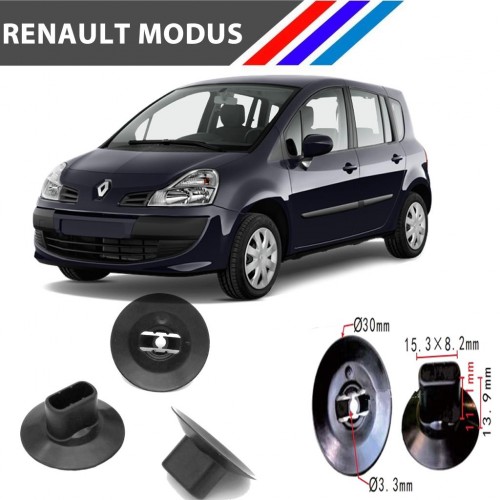 OTOZET Renault Modus Bagaj ve Davlumbaz Klipsi 25 Adetli Paket