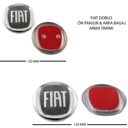 Otozet - Fiat Doblo Bagaj ve Ön panjur Arma Siyah Renk Spor 120 MM