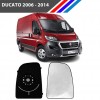 Otozet-Fiat Ducato Sağ Dış Ayna Üst Büyük Camı Mekanik Tip Yolcu Tarafı 2006 Sonrası