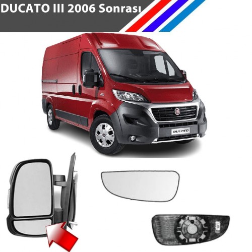 Otozet-Fiat Ducato Sol Dış Ayna Alt Küçük Camı Mekanik Tip Sürücü Tarafı 2006 Sonrası