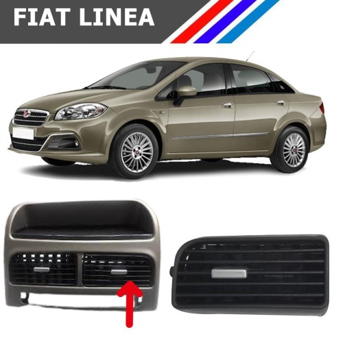 Otozet - Fiat Linea Orta Sağ Havalandırma Izgarası Gri Düğmeli 735459180 2007 - 2018