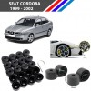 Otozet - Seat Cordoba Bijon Civata Kapağı Siyah Renk 20 Adetli Set 17mm 1K06011739B9
