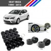 Otozet - Seat İbiza Bijon Civata Kapağı Siyah Renk 20 Adetli Set 17mm 1K06011739B9