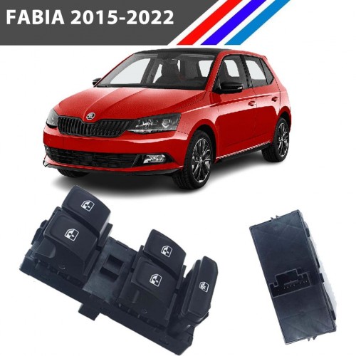 Otozet - Skoda Fabia Cam Açma Düğmesi Ön Sol Dörtlü 2015-2022 5E0959857