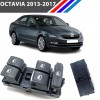 Otozet - Skoda Octavia Cam Açma Düğmesi Ön Sol Dörtlü Krom Detaylı 2013-2017 5E0959857