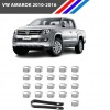Otozet - VW Amarok Bijon Civata Kapağı Krom Renk 21 Parçalı Set 17mm 2010-2016