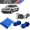 Otozet - VW Passat Bijon Civata Kapağı Mavi Renk 20 Adetli Set 17mm 1K06011739B9