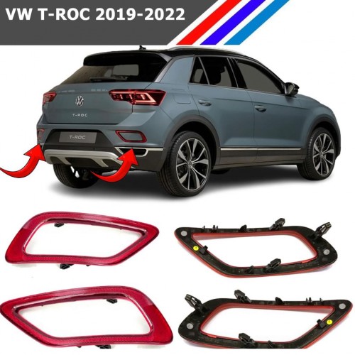 Otozet - VW T-Roc Arka Tampon Reflektörü Sol ve Sağ Takım 2019-2022 2GA945106C