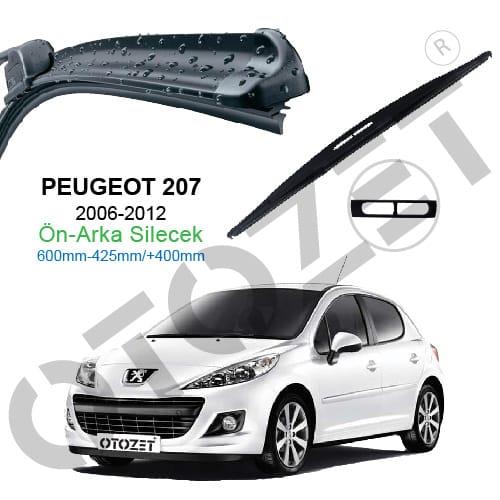 PEUGEOT 207 ÖN SİLECEK ARKA SİLECEK SÜPÜRGESİ TAKIMI 2006-2012