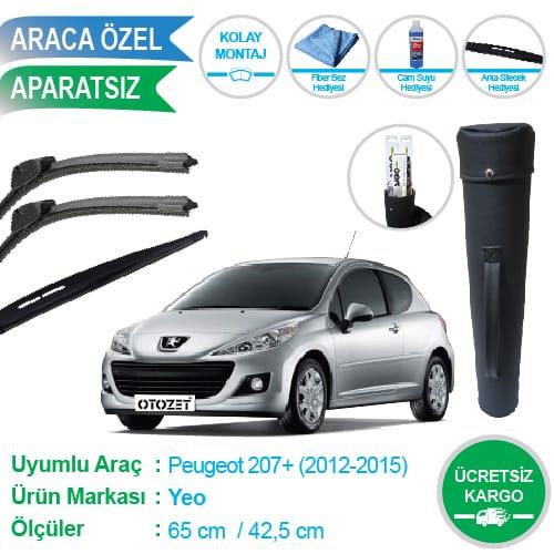 Peugeot 207 Ön ve Arka Silecek Süpürge Seti Çanta Hediyeli