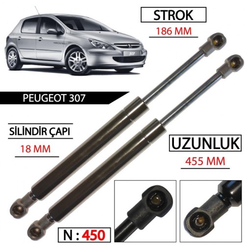 Peugeot 307 Hatchback Bagaj Amortisör Sağ Sol Takım 792515