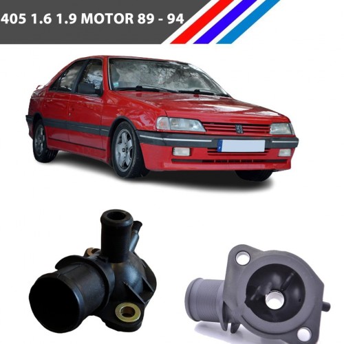 Peugeot 405 1.6 - 1.9 Benzinli Termostat Kapağı 1989 - 1994