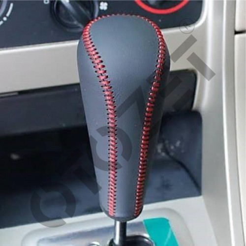 Peugeot 407 Otomatik Vites Topuzu Deri Siyah Kırmızı Dikişli