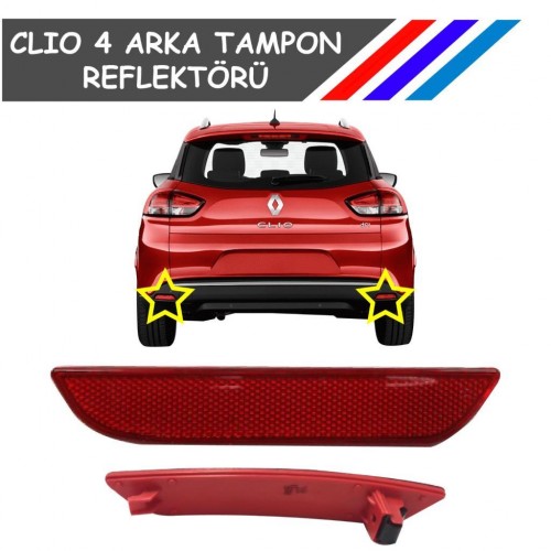 Renault Clio 4 Arka Tampon Reflektörü 265659650R-265605789R