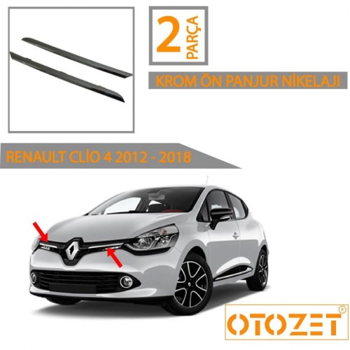 Renault Clio 4 Ön Panjur Çıtası Nikelajlı Takım