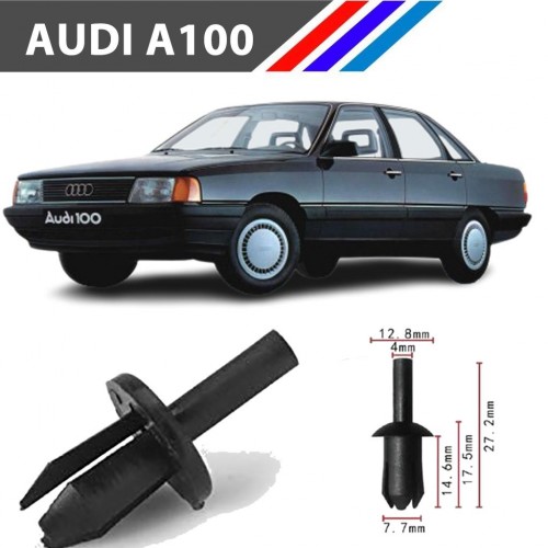 OTOZET Audi A100 Davlumbaz Klipsi 100 Adetli Paket