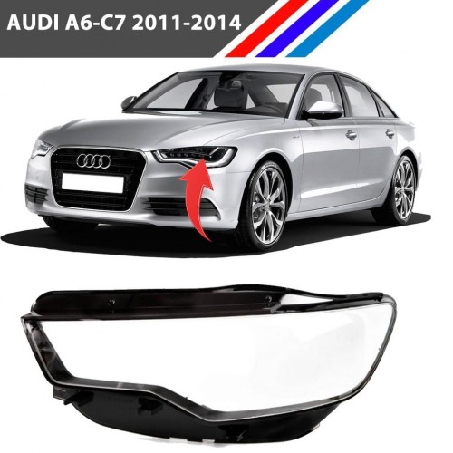 Audi A6 - C7 Ön Sol Far Camı Tırnaklı 2011 - 2014