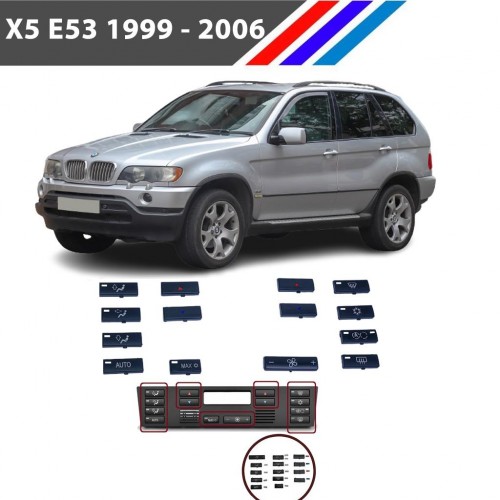 Bmw X5 E-53 Klima Kontrol Düğme Seti 14 Parçalı 1999 - 2006