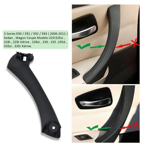 Bmw3 E90 E91 İç Kapı Tutamak Kapağı 2 Adetli Siyah İkili Set