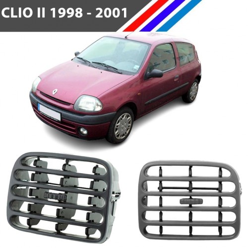 Clio 2 Havalandırma Izgarası Orta Sol Sağ Set Gri Renk 98 - 01