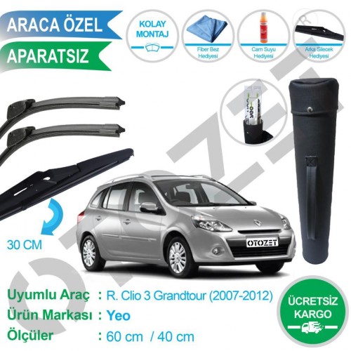CLİO 3 ARKA ÖN SİLECEK SÜPÜRGESİ KIŞ SETİ 07-12