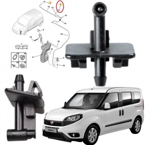 Doblo 3 Ön Cam Su Fiskiye Memesi 2 Adetli Takım