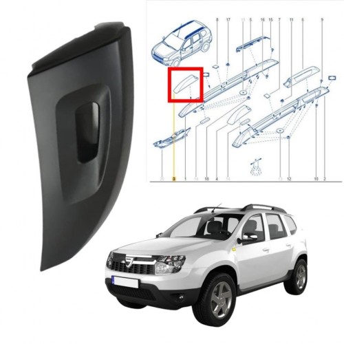 Duster Tavan Çıtası Barı Sağ Ön Kapak (2009-2017)