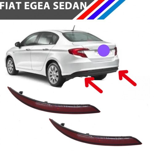 Egea Sedan Arka Tampon Reflektörü Sağ Sol Takım 2015 - 2021 51998151