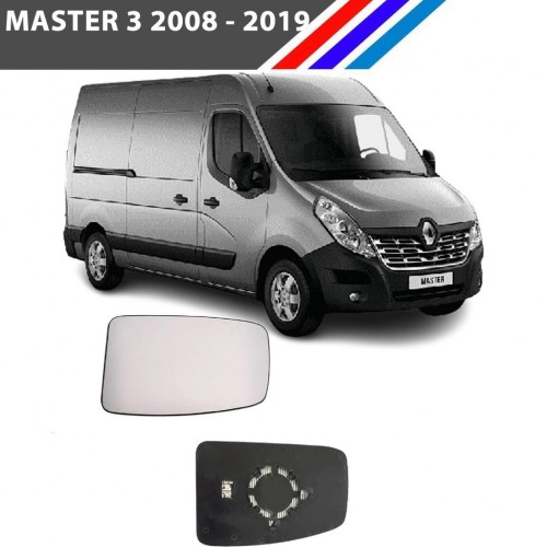 Renault Master 3 Sağ Dış Ayna Üst Camı Yolcu Tarafı Isıtmalı