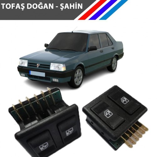 Fiat Tofaş Doğan Şahin Cam Açma Düğmesi Çiftli