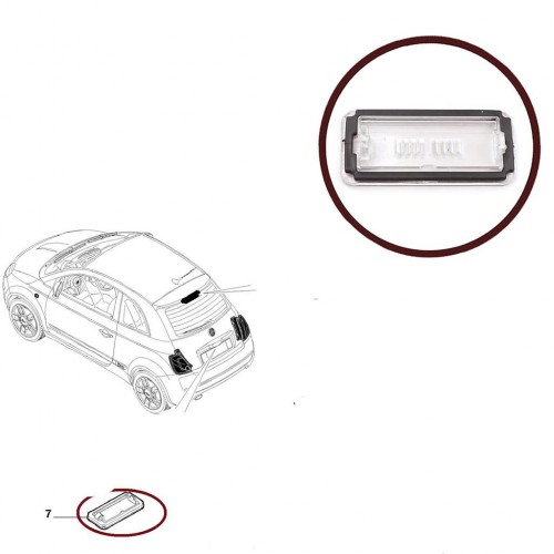 Fiat 500 -500 C Arka Plaka Lamba Camı Sade Cam Kısmı 2 Adetli Paket 51800482